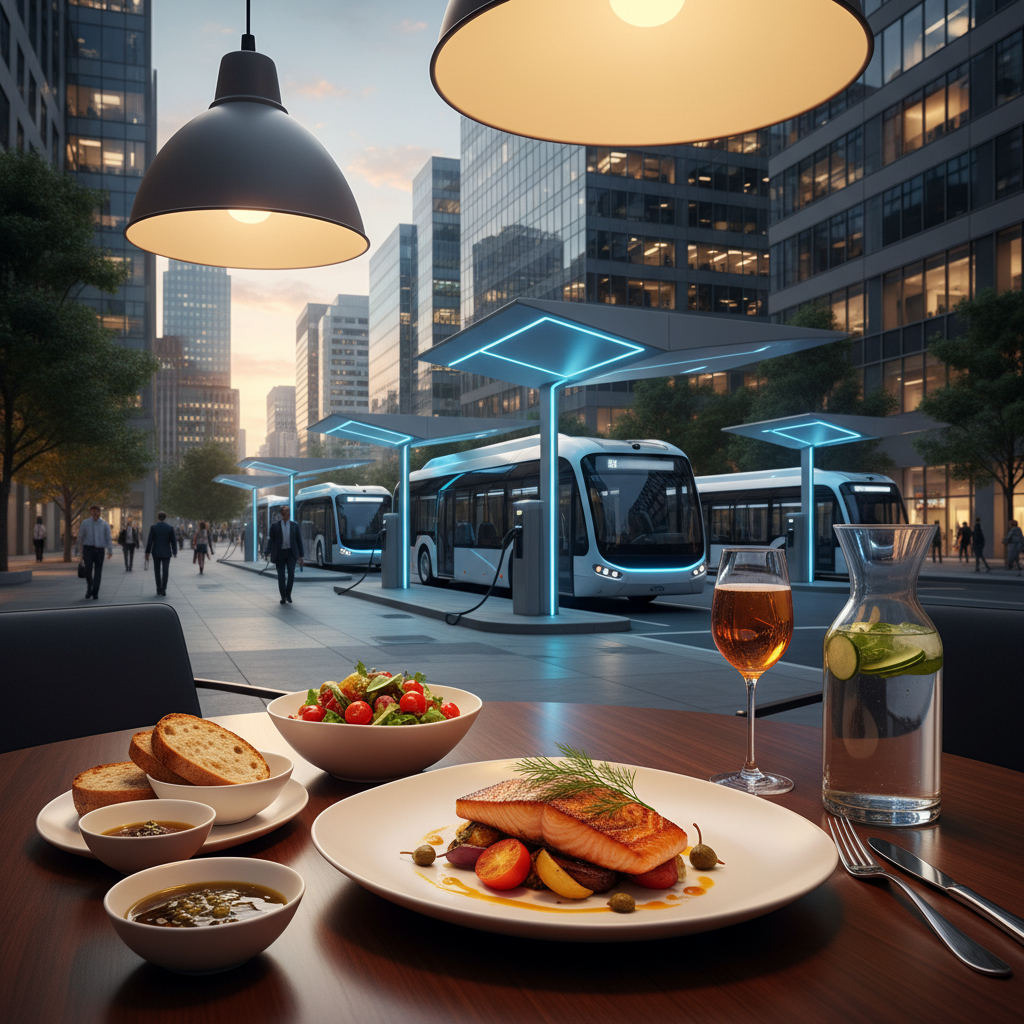 Station de recharge pour bus électrique autonome