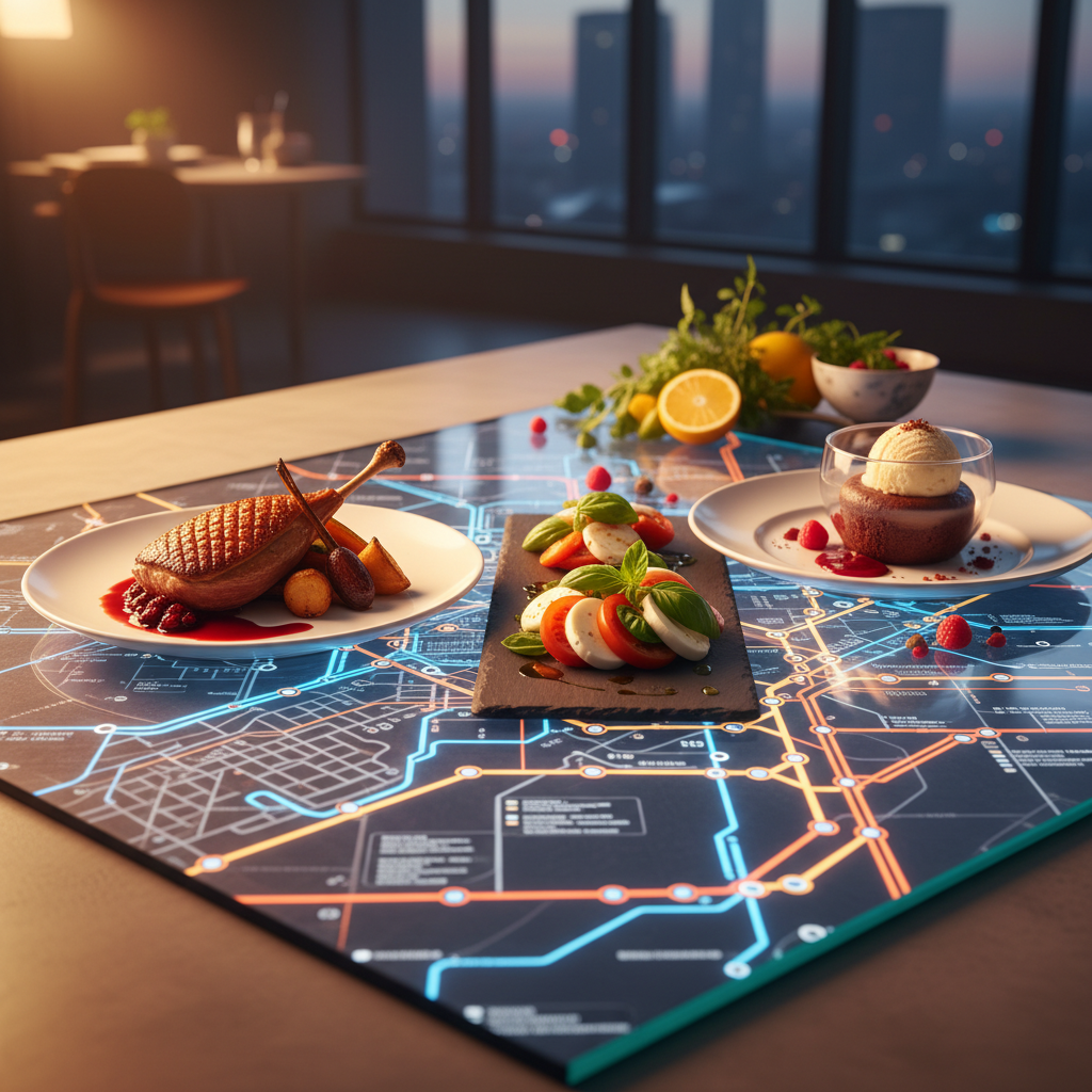 Carte numérique d'un réseau de transport urbain