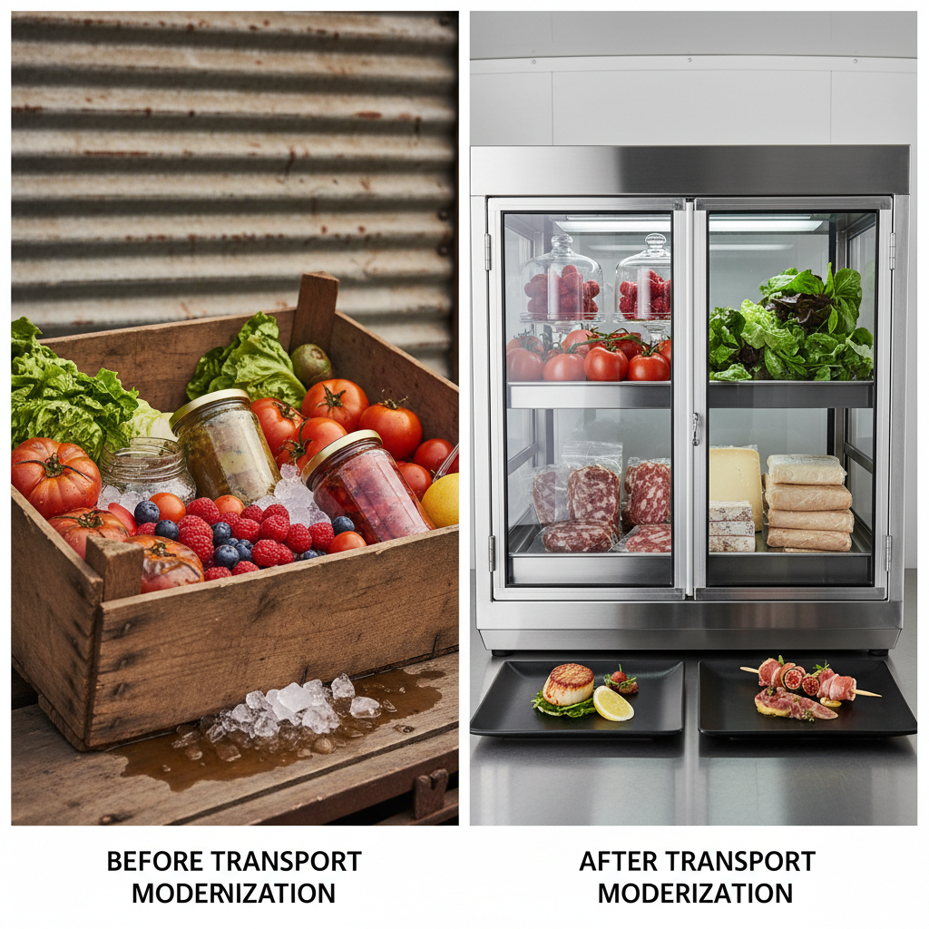 Comparatif avant-après modernisation du transport